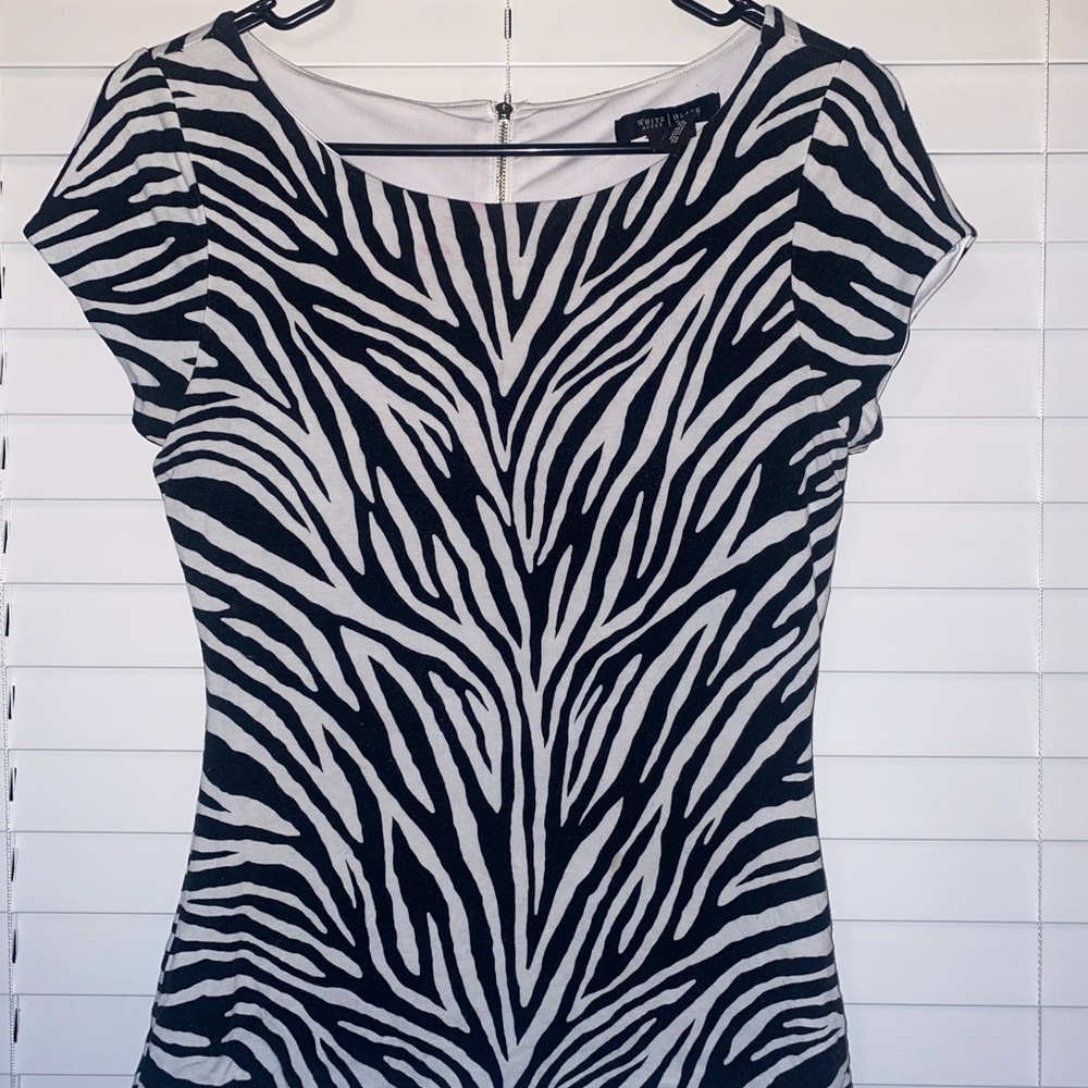 White House Black Market Zebra Blouse
